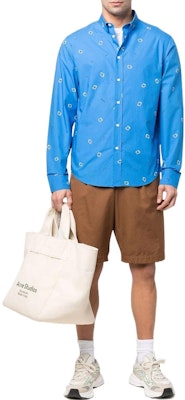 KENZO SS22 Blue Long Sleeve Shirt with Paris Print FC55CH2009I5-71 Lookbook KENZO SS22 Blue Long Sleeve Shirt with Paris Print FC55CH2009I5-71