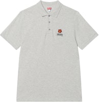 KENZO SS22 Embroidered Logo Polo Shirt Light Grey FC65PO0024PU-93 KENZO SS22 Embroidered Logo Polo Shirt Light Grey FC65PO0024PU-93