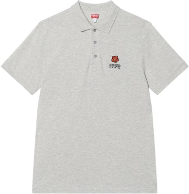 KENZO SS22 刺繡標誌短袖POLO衫 淺灰色 FC65PO0024PU-93 Buy KENZO SS22 刺繡標誌短袖POLO衫 淺灰色 FC65PO0024PU-93