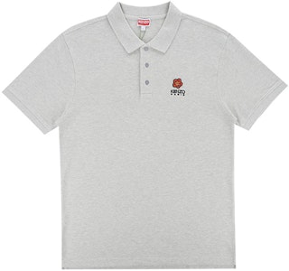 KENZO SS22 刺繡標誌短袖POLO衫 淺灰色 FC65PO0024PU-93 Order KENZO SS22 刺繡標誌短袖POLO衫 淺灰色 FC65PO0024PU-93