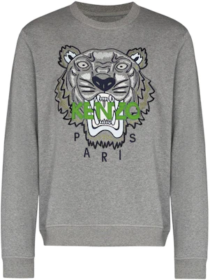 KENZO SS22 灰色虎头图案套头衫卫衣 FC55SW1234XL-95 Buy KENZO SS22 灰色虎头图案套头衫卫衣 FC55SW1234XL-95