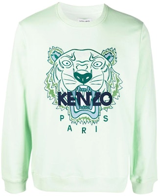 KENZO SS22 淺綠色虎頭標誌圓領長袖衛衣 FC55SW1234XL-47 Order KENZO SS22 淺綠色虎頭標誌圓領長袖衛衣 FC55SW1234XL-47