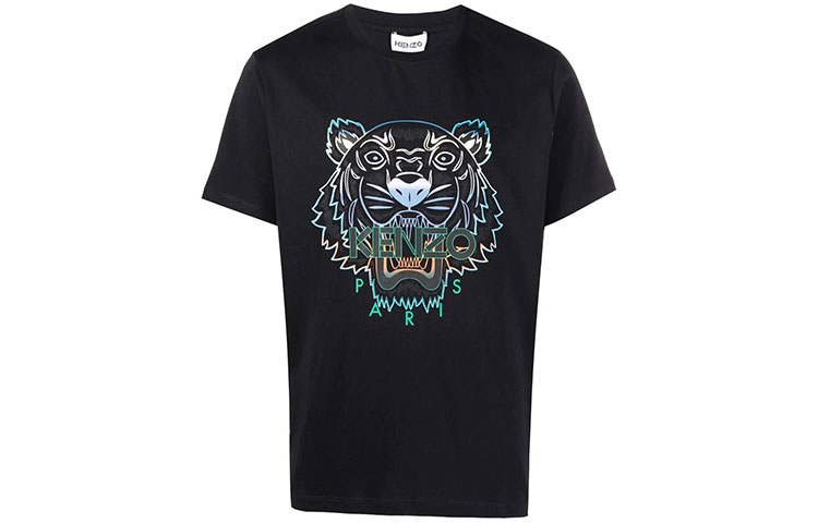 KENZO SS22  Logo Graphic Print T-Shirt Black FB65TS0204SN-99