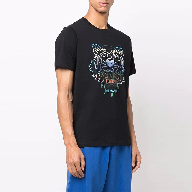 Purchase KENZO SS22 Camiseta Negra con Logo y Gráfico Impreso FB65TS0204SN-99
