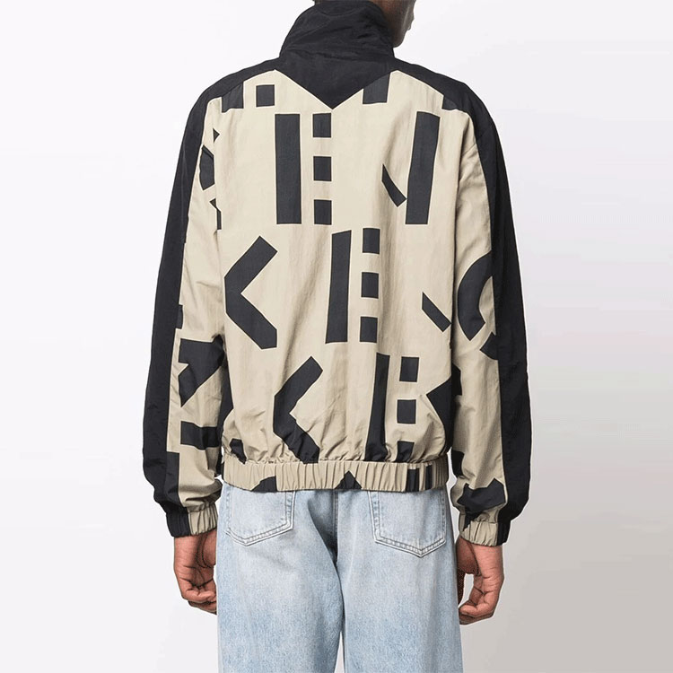 Shop KENZO SS22  Logo Print Patchwork Lightweight Jacket Multicolor FC55BL5109L0-92