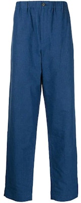 KENZO SS22 Loose-fit Plaid Casual Pants Dark Blue. FC55PA5001LP-78 Order KENZO SS22 Loose-fit Plaid Casual Pants Dark Blue. FC55PA5001LP-78