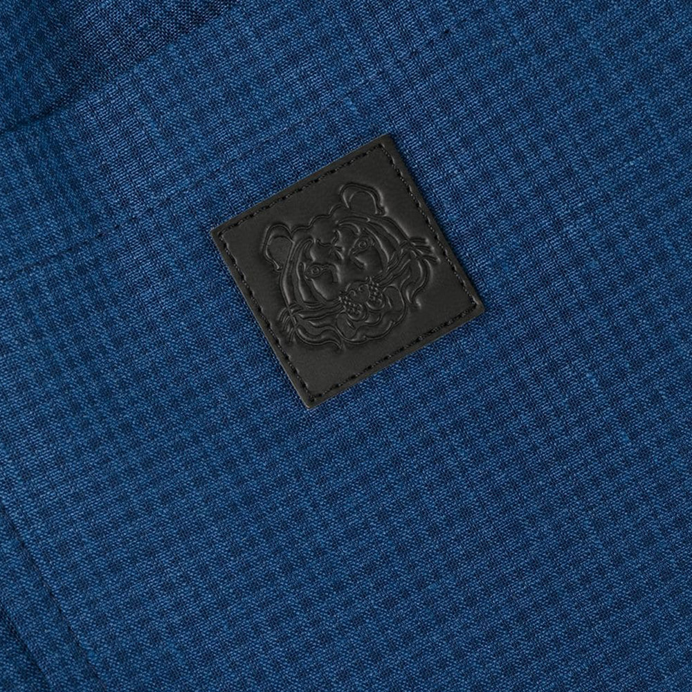 Details for KENZO SS22  Loose-fit Plaid Casual Pants Dark Blue. FC55PA5001LP-78