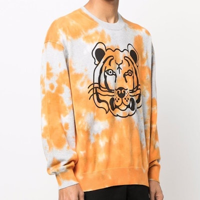 KENZO SS22 Oren Sweater Pullover Kepala Harimau Crewneck FC55PU6893TE-16 Shop KENZO SS22 Oren Sweater Pullover Kepala Harimau Crewneck FC55PU6893TE-16