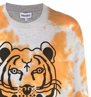 KENZO SS22 Oren Sweater Pullover Kepala Harimau Crewneck FC55PU6893TE-16 Sizing KENZO SS22 Oren Sweater Pullover Kepala Harimau Crewneck FC55PU6893TE-16