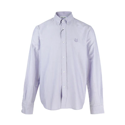 KENZO SS22 Purple Long Sleeve Shirt with Tiger Embroidery. 5CH4001LD-66