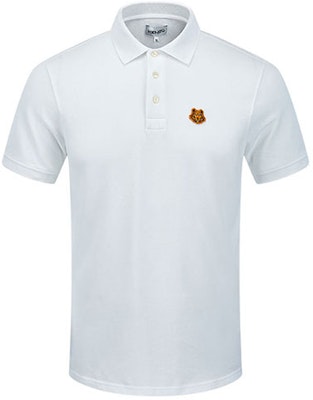 KENZO SS22 Kaos Polo Putih dengan Warna Solid dan Bordir Logo Harimau. FA6-5PO001-4PU-001B Order KENZO SS22 Kaos Polo Putih dengan Warna Solid dan Bordir Logo Harimau. FA6-5PO001-4PU-001B
