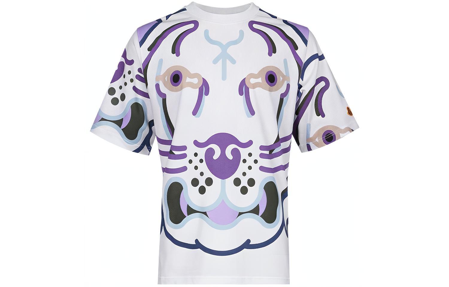 KENZO SS22  White Tiger Head Graphic Short Sleeve T-Shirt FC55TS2574SB-01B