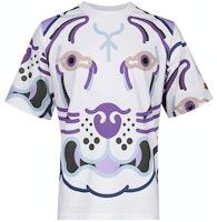 KENZO SS22 White Tiger Head Graphic Short Sleeve T-Shirt FC55TS2574SB-01B KENZO SS22 White Tiger Head Graphic Short Sleeve T-Shirt FC55TS2574SB-01B