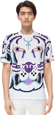 KENZO SS22 화이트 타이거 헤드 그래픽 반팔 티셔츠 FC55TS2574SB-01B Purchase KENZO SS22 화이트 타이거 헤드 그래픽 반팔 티셔츠 FC55TS2574SB-01B