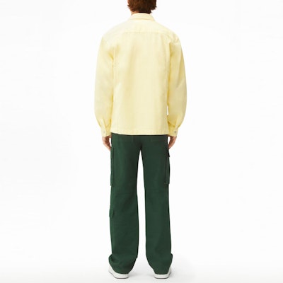 KENZO SS22 Yellow Denim Jacket with Logo Patch and Long Sleeves. FC55CH5159CB-37 Shop KENZO SS22 Yellow Denim Jacket with Logo Patch and Long Sleeves. FC55CH5159CB-37