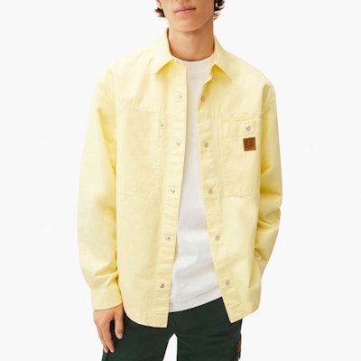 KENZO SS22 Yellow Denim Jacket with Logo Patch and Long Sleeves. FC55CH5159CB-37 Purchase KENZO SS22 Yellow Denim Jacket with Logo Patch and Long Sleeves. FC55CH5159CB-37