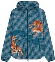 KENZO SS22 Zodiac Tiger Print Hoodie Jacket Duck Blue. FC55BL155CNL-73 KENZO SS22 Zodiac Tiger Print Hoodie Jacket Duck Blue. FC55BL155CNL-73
