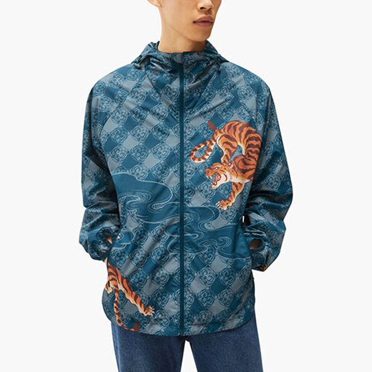 Details for KENZO SS22 Zodiac Tiger Hoodie Cetak Biru Itik. FC55BL155CNL-73