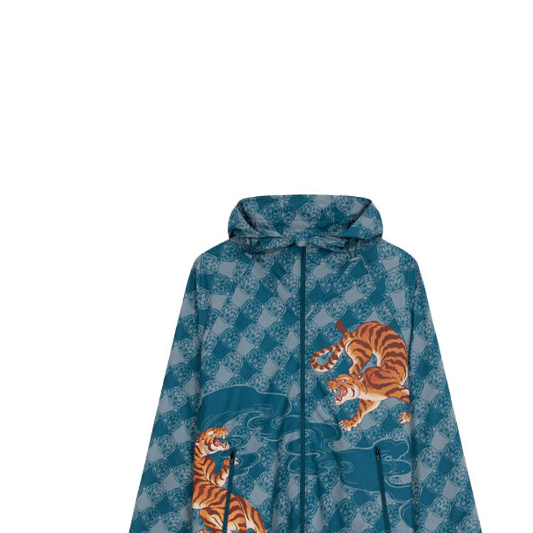 Sizing KENZO SS22 Zodiac Tiger Hoodie Cetak Biru Itik. FC55BL155CNL-73