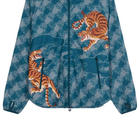 KENZO SS22 Zodiac Tiger Hoodie Cetak Biru Itik. FC55BL155CNL-73 Cheap KENZO SS22 Zodiac Tiger Hoodie Cetak Biru Itik. FC55BL155CNL-73