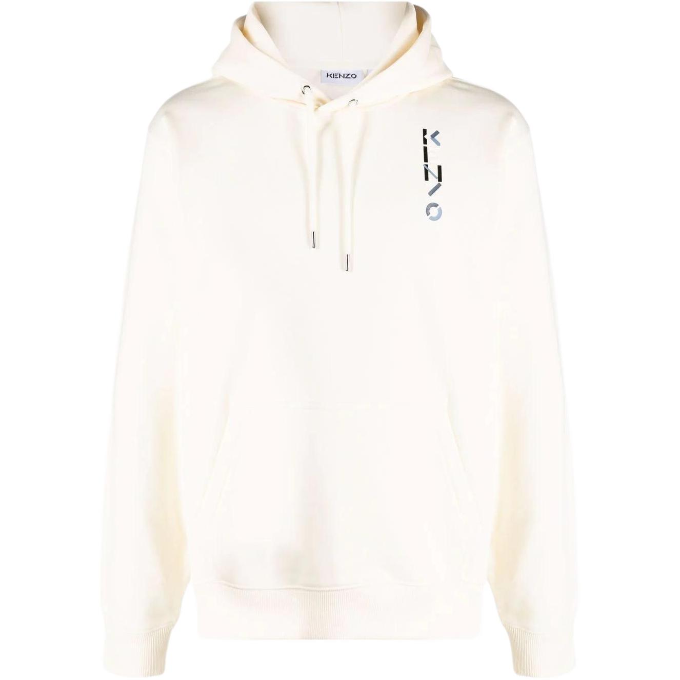 KENZO SS22 Beige Logo Hoodie Pullover Long Sleeve Sweater FB65SW3024MO-03