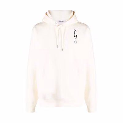 KENZO SS22 Beige Logo Hoodie Pullover Long Sleeve Sweater FB65SW3024MO-03