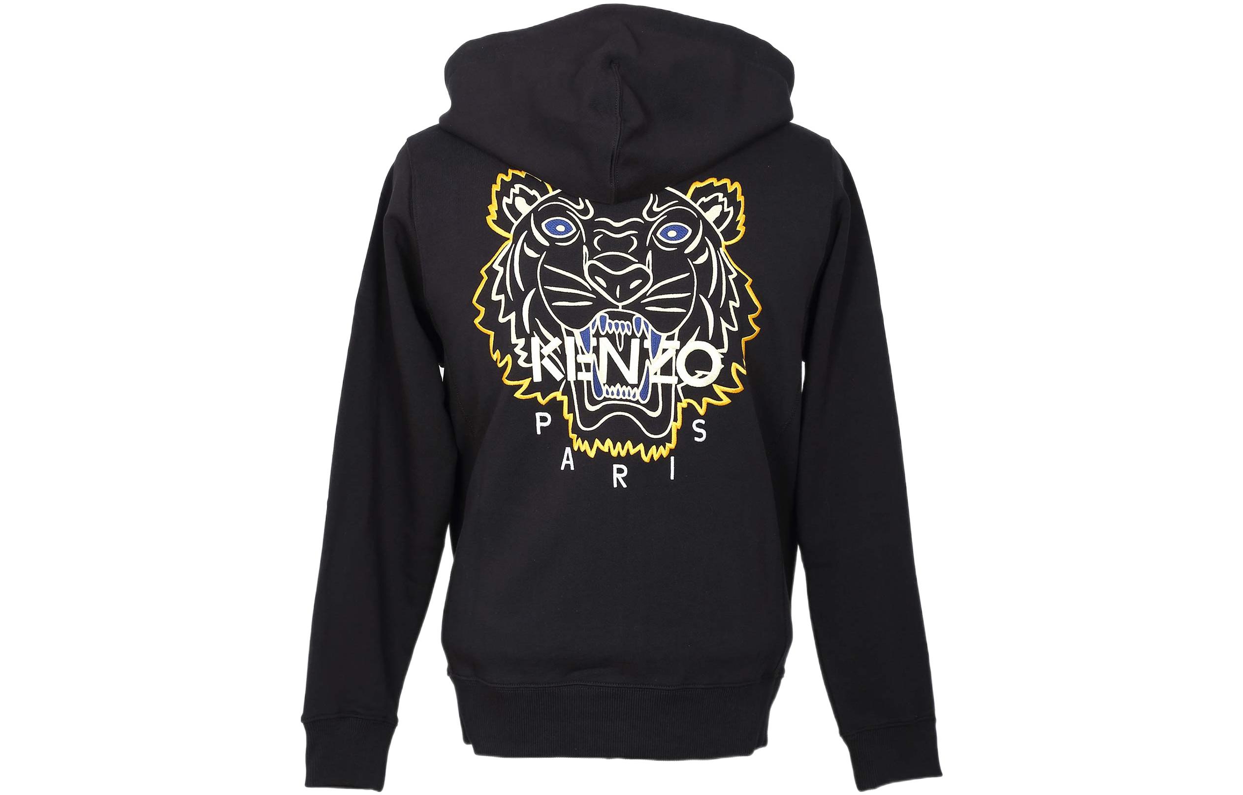 Order Kenzo SS22 黑色棉質外套刺繡老虎LOGO FC55BL729XH-99