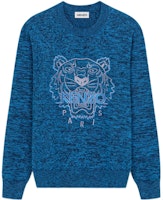 KENZO SS22 Blue Tiger Head Crewneck Pullover Sweater FC55PU6993XA-67 KENZO SS22 Blue Tiger Head Crewneck Pullover Sweater FC55PU6993XA-67
