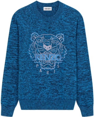 KENZO SS22 Sweater Crewneck Biru Motif Kepala Harimau FC55PU6993XA-67 Buy KENZO SS22 Sweater Crewneck Biru Motif Kepala Harimau FC55PU6993XA-67