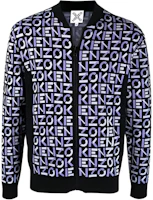 KENZO SS22 Classic Logo Knit Bomber Jacket Blue FC55BL6913SA-65A KENZO SS22 Classic Logo Knit Bomber Jacket Blue FC55BL6913SA-65A