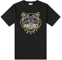KENZO SS22 Classic Tiger Embroidered Crewneck T-Shirt Black Tee FC55TS2194YH-99 KENZO SS22 Classic Tiger Embroidered Crewneck T-Shirt Black Tee FC55TS2194YH-99