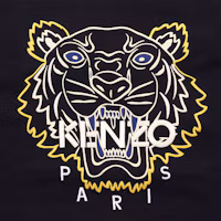 Cheap KENZO SS22 Classic Tiger Embroidered Crewneck T-Shirt Black Tee FC55TS2194YH-99
