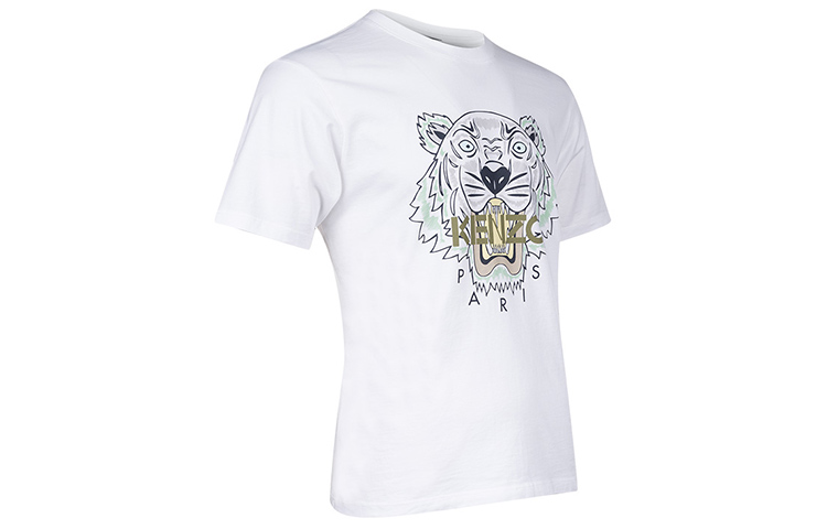 Purchase KENZO SS22 經典虎頭刺繡圖案白色短袖T恤 FC55TS0204YL-01B