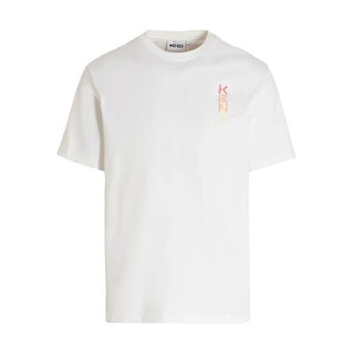 KENZO SS22 Colorful Logo Print Short Sleeve T-Shirt White. FC55TS2024SB-01B