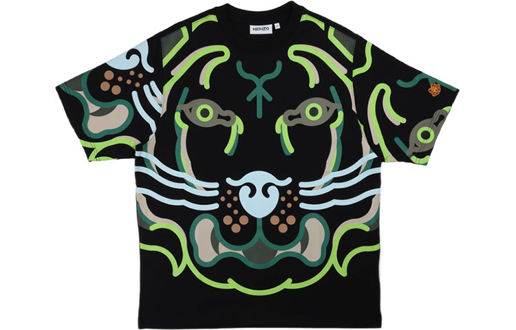 KENZO SS22 Crewneck Pullover Short Sleeve T-Shirt  Black FC55TS2574SB-99