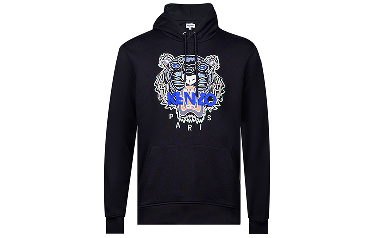 KENZO SS22 Embroidered Tiger Head Hoodie Black FC55SW3334XL-99