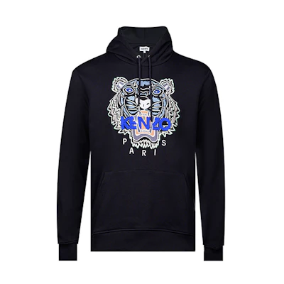 KENZO SS22 Embroidered Tiger Head Hoodie Black FC55SW3334XL-99