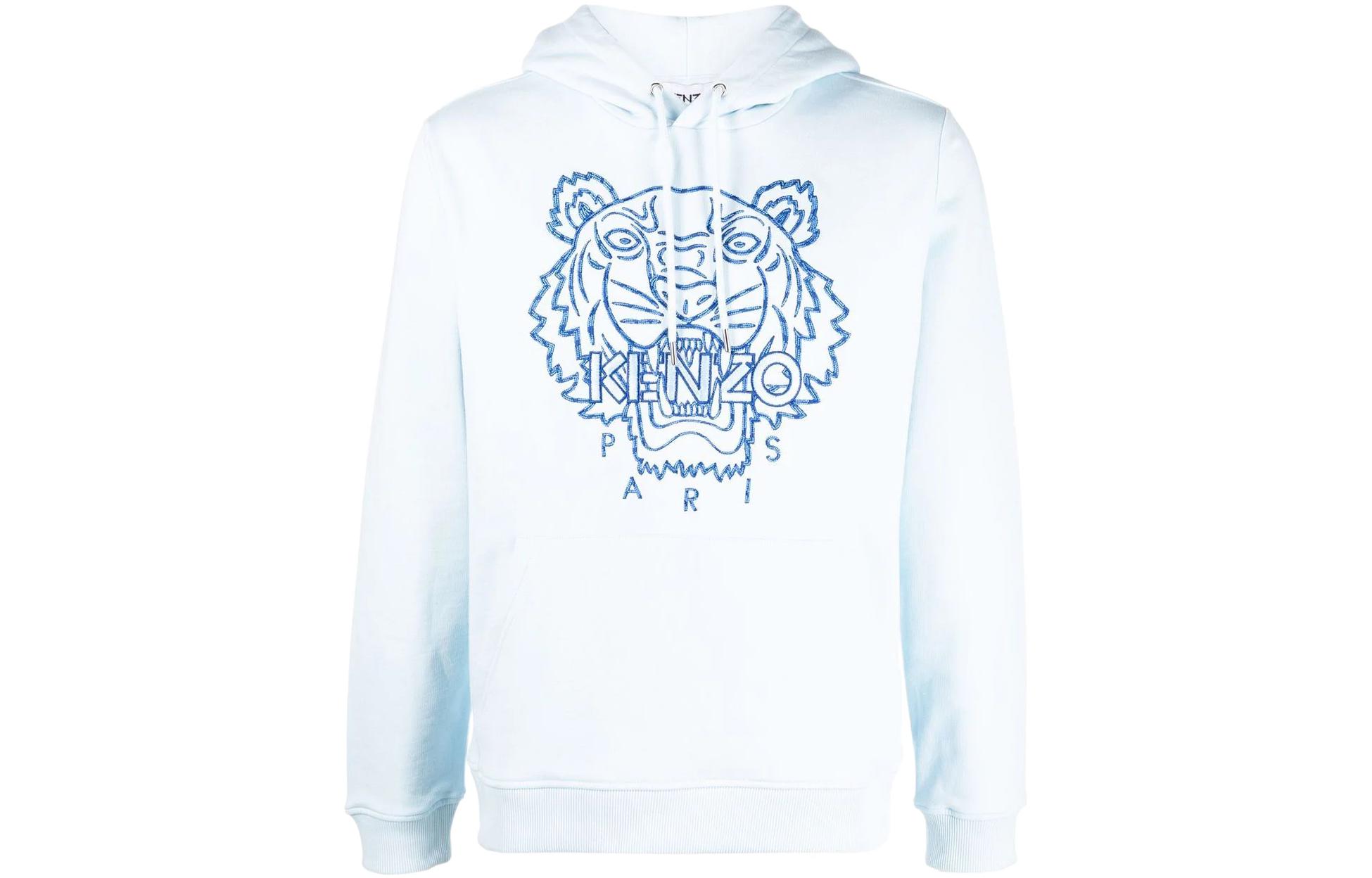 KENZO SS22 Embroidered Tiger Hoodie  Blue FC55SW3384XF-64