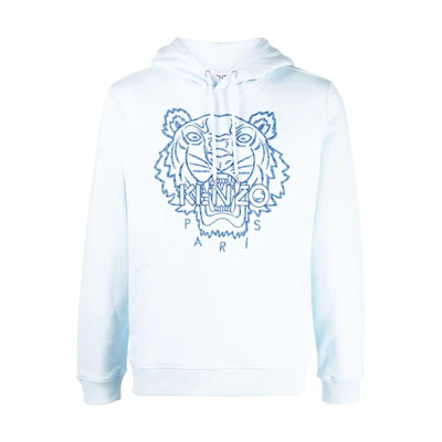 KENZO SS22 Embroidered Tiger Hoodie Blue FC55SW3384XF-64