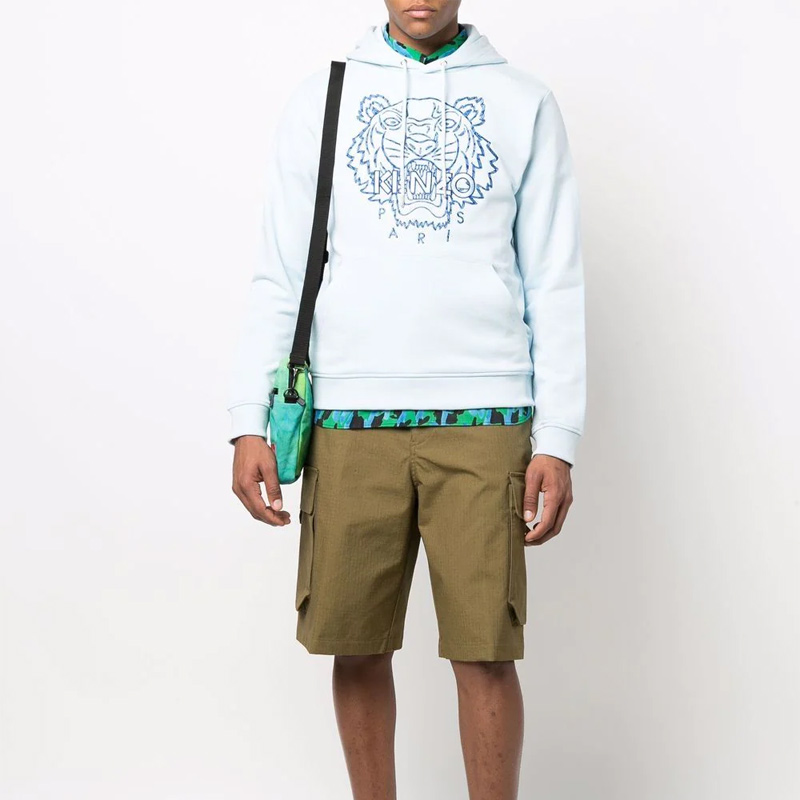 Lookbook KENZO SS22 刺绣虎头连帽衫 蓝色 FC55SW3384XF-64