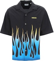 KENZO SS22 Flame Bowling Short Sleeve Shirt Black FC55CH1409S6-99 KENZO SS22 Flame Bowling Short Sleeve Shirt Black FC55CH1409S6-99