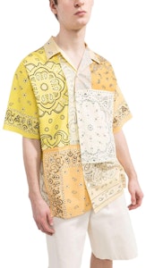 KENZO 春夏22 金色短袖衬衫 饰有头巾印花贴片设计. FC55CH1449F5-40 Purchase KENZO 春夏22 金色短袖衬衫 饰有头巾印花贴片设计. FC55CH1449F5-40