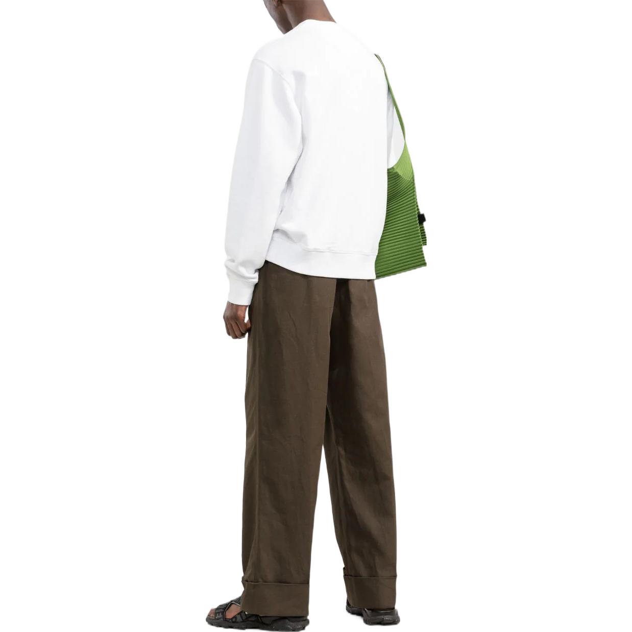 Shop Kenzo SS22 Graphic Print Cotton Crewneck Sweatshirt White Men FC55SW0314ML-01