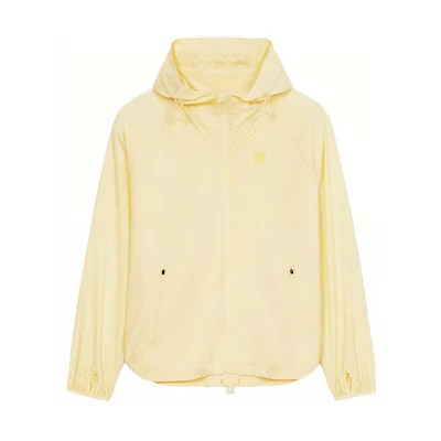 KENZO SS22 K-Tiger Yellow Hooded Zip-Up Jacket Windbreaker. FC55BL1551NU-37