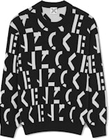KENZO SS22 Logo Knit Pullover Sweater Black Edition FC55PU6883SD-99 KENZO SS22 Logo Knit Pullover Sweater Black Edition FC55PU6883SD-99
