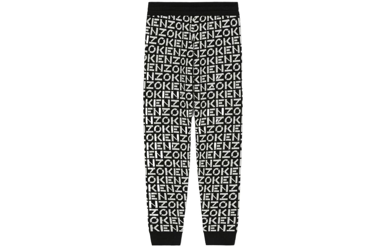Lookbook KENZO SS22 Logo Print Drawstring Casual Pants Black - . FC55PA6913SC-99
