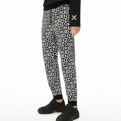 KENZO SS22 Logo Print Drawstring Casual Pants Black - . FC55PA6913SC-99 Details for KENZO SS22 Logo Print Drawstring Casual Pants Black - . FC55PA6913SC-99