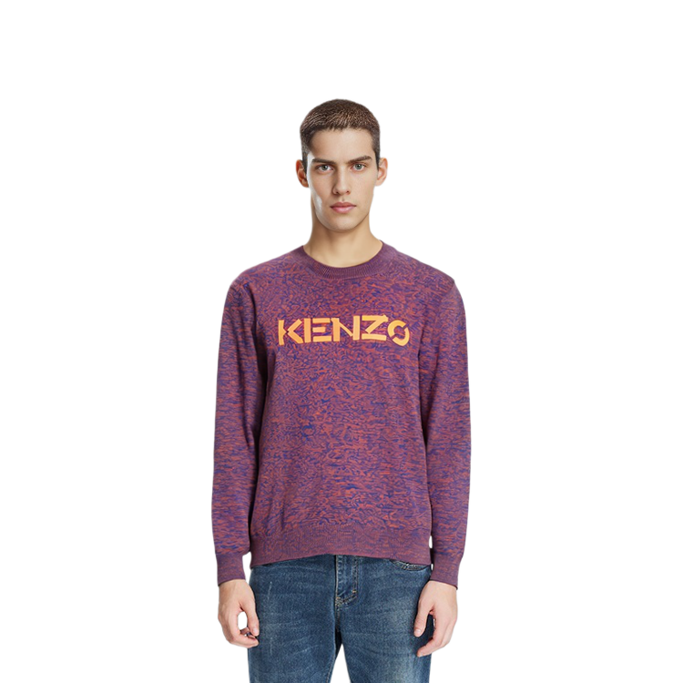 Lookbook KENZO 春夏22 紫色标志印花长袖针织毛衣 FC55PU6833LA-24