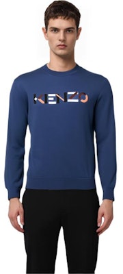 KENZO SS22 Logo Pullover Crewneck Sweater Men’s Blue Long Sleeve. FC55PU6943LA-78 Shop KENZO SS22 Logo Pullover Crewneck Sweater Men’s Blue Long Sleeve. FC55PU6943LA-78