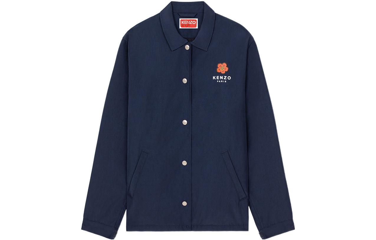 KENZO SS22 Nigo Boke Flower Coach Jacket Navy Blue Floral Logo Coat FC55BL0599DA-77